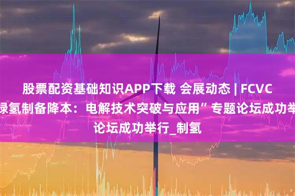 股票配资基础知识APP下载 会展动态 | FCVC 2025“绿氢制备降本：电解技术突破与应用”专题论坛成功举行_制氢